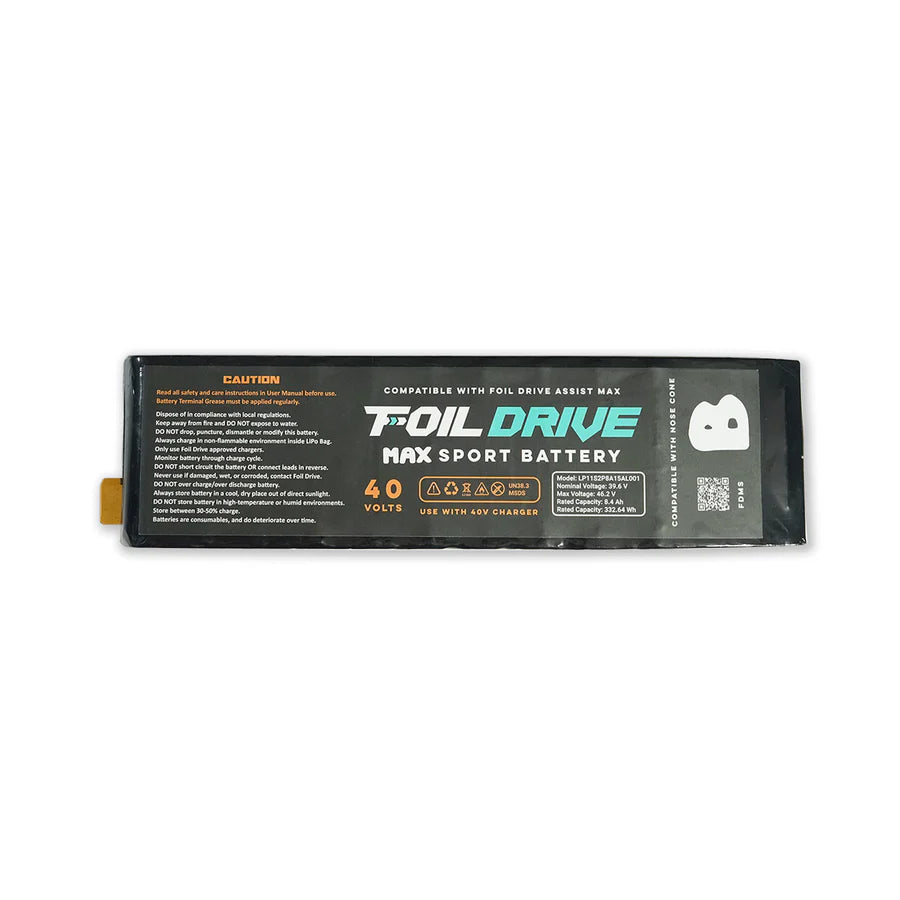 A product picture of the foil drive max sport battery.